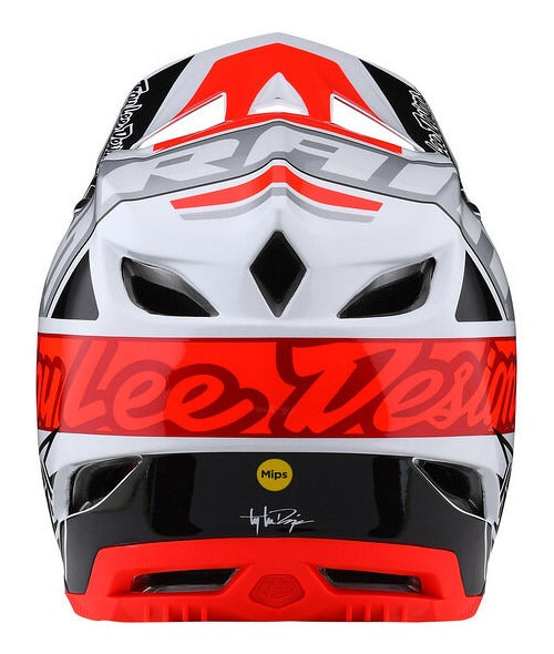 Casco Troy Lee Designs D4 Composite Team Sram White / Glo Red